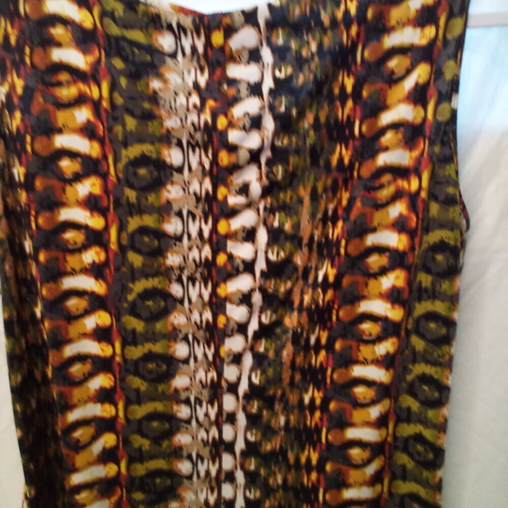 Worthington Blouse PL Petite L Sleeveless Scoop Neck Pattern Colorful - Picture 14 of 15